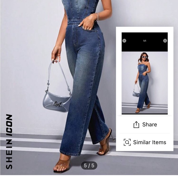 Denim tube jumpsuit from shein - Picture 5 of 5